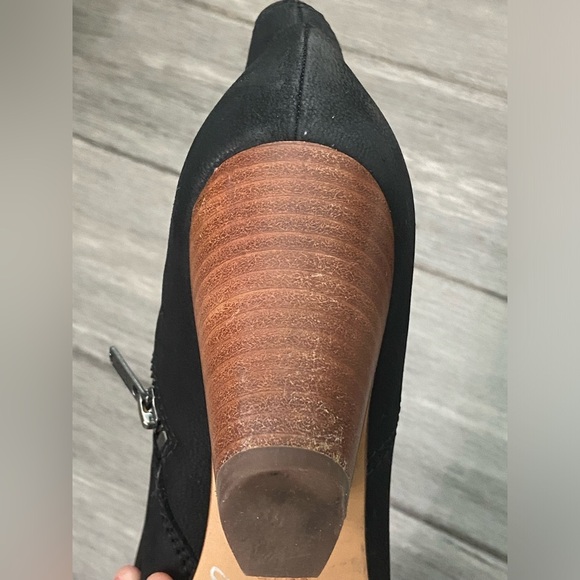 FRYE Reina Black Suede Leather Western Bootie Sz 9 - Picture 10 of 17